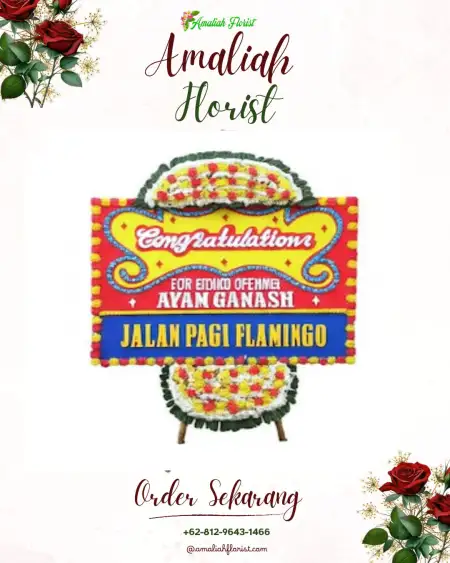 Sewa Papan Bunga Air Kuning